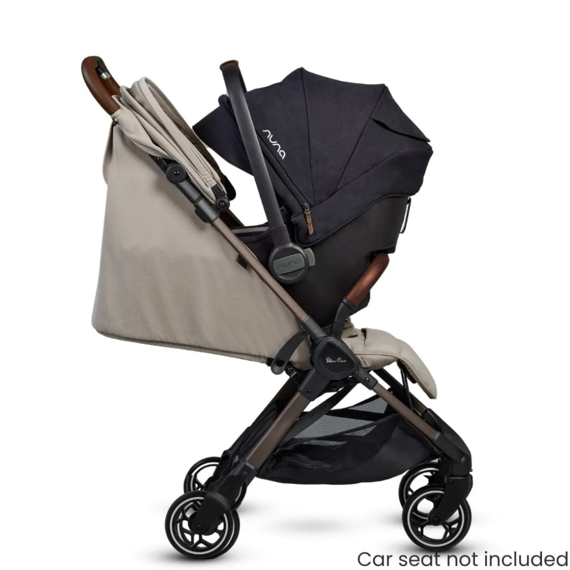 Silver Cross Clic Compact Stroller + Nuna PIPA RX Travel System Bundle - Latte / Caviar