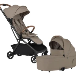 Silver Cross Nia Compact Travel Stroller + Bassinet Bundle - Champagne