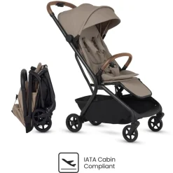 Silver Cross Nia Compact Travel Stroller + Bassinet Bundle - Champagne