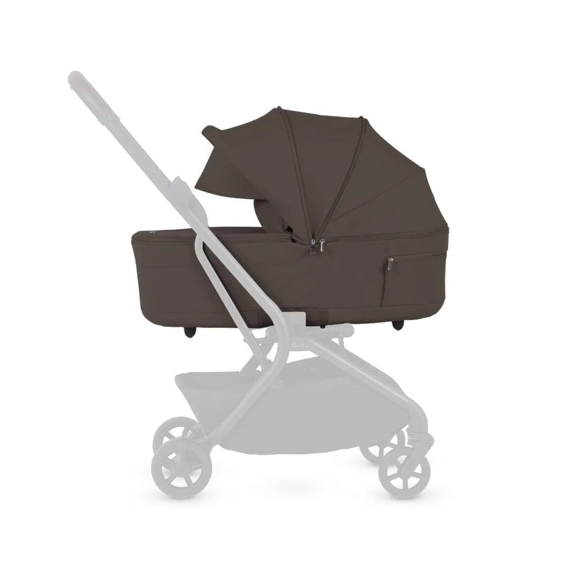 Silver Cross Nia Compact Travel Stroller + Bassinet Bundle - Chocolate