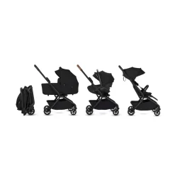 Silver Cross Nia Compact Travel Stroller + Bassinet Bundle - Onyx