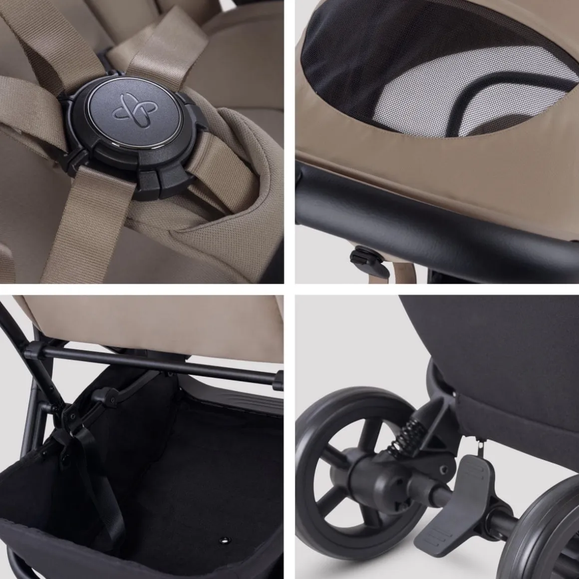 Silver Cross Nia Compact Travel Stroller - Champagne