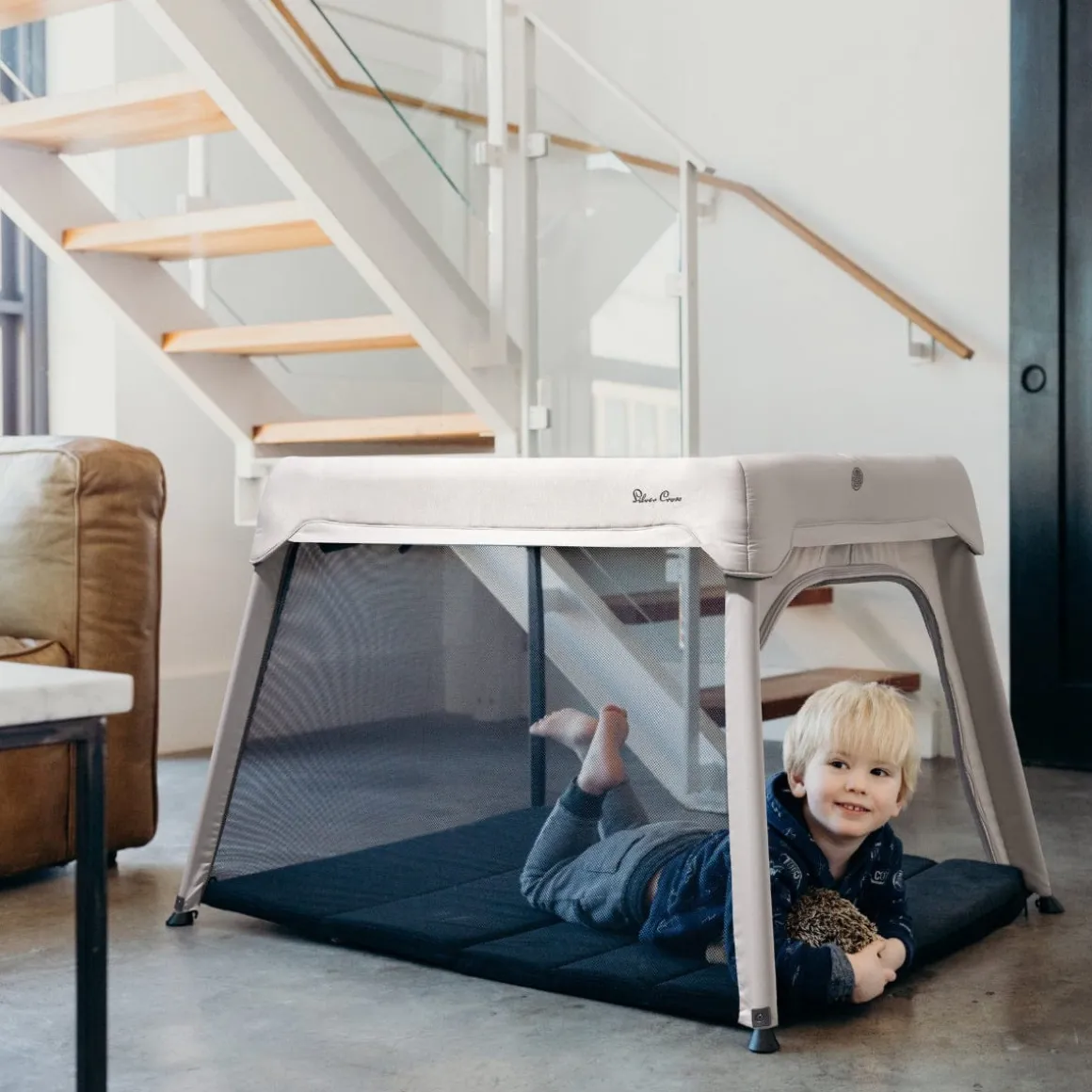 Silver Cross Sleep & Go Travel Crib - Stone