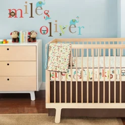 Skip Hop Alphabet 4 Piece Crib Bedding Set with Wall Decals