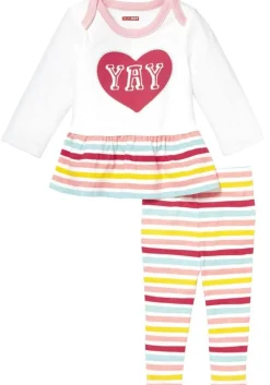 Skip Hop Baby Says Long Sleeve Tunic & Legging Set - Pink Stripes (9 Months)