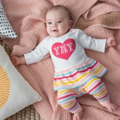 Skip Hop Baby Says Long Sleeve Tunic & Legging Set - Pink Stripes (9 Months)