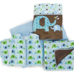 Skip Hop Complete Sheet 4 Piece Crib Set - Elephant Parade