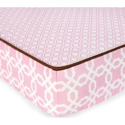 Skip Hop Complete Sheet 4 Piece Crib Set - Pink Lattice