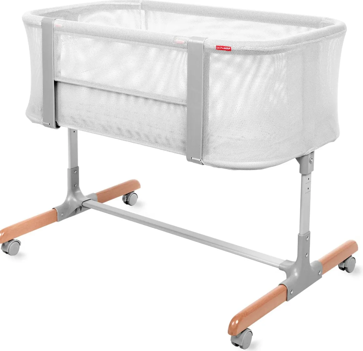 Skip Hop Cozy-Up 2-in-1 Bedside Sleeper & Bassinet - Grey