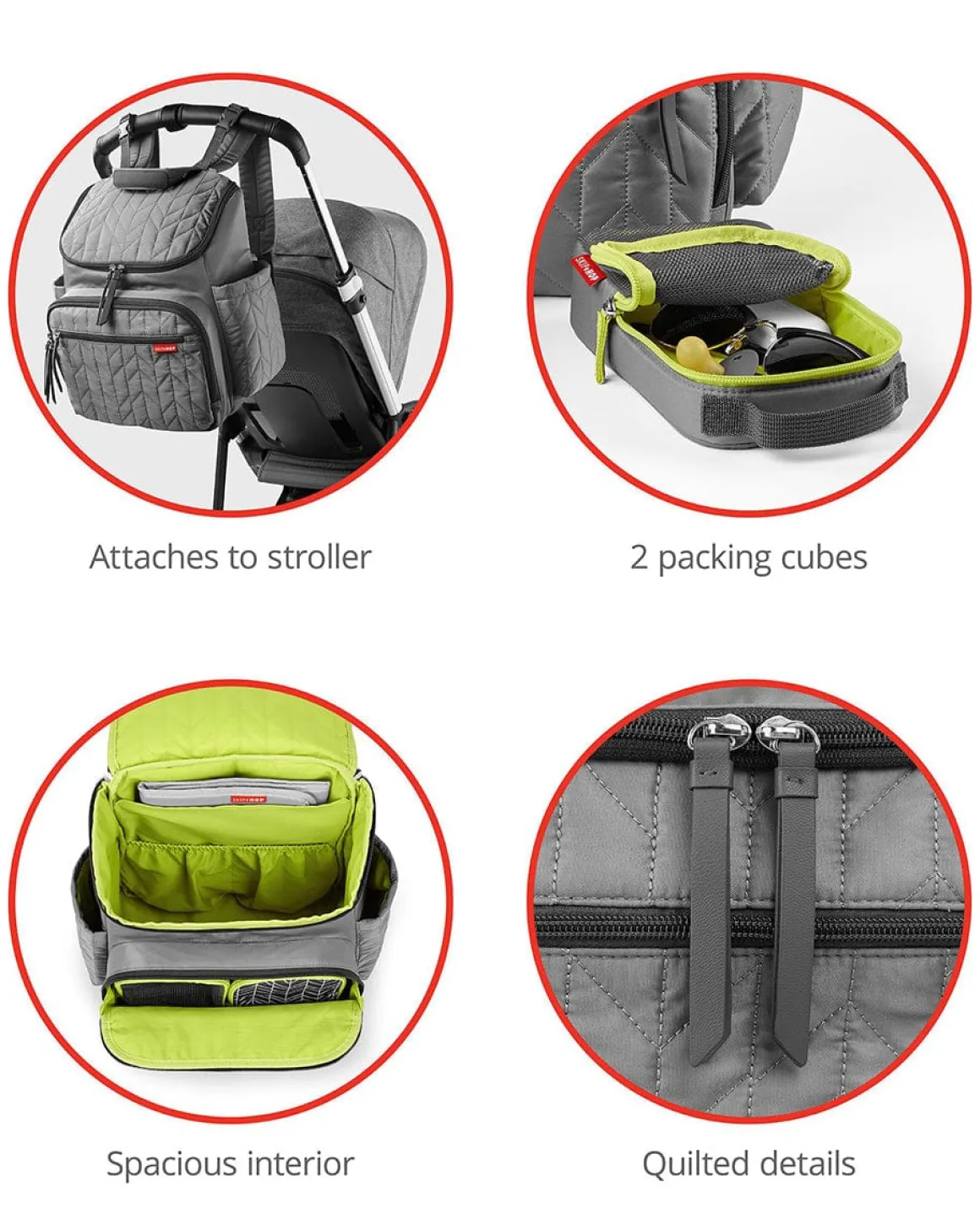 Skip Hop Forma Backpack Diaper Bag - Grey