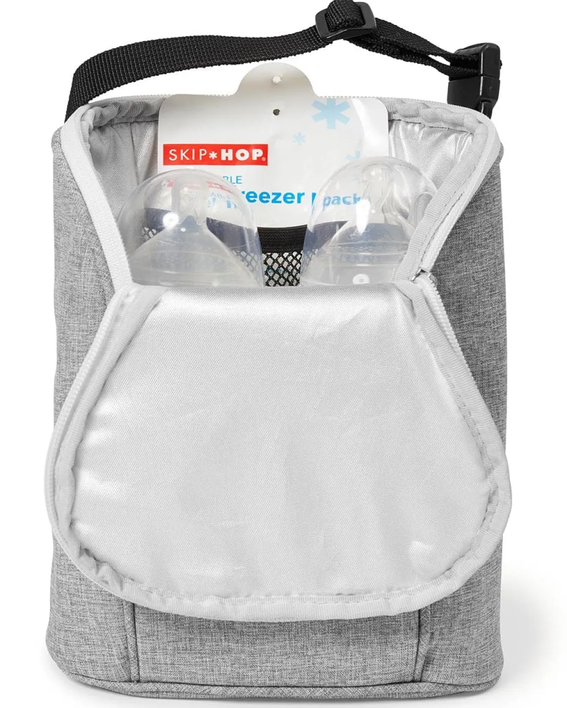 Skip Hop Grab & Go Double Bottle Bag - Grey Melange