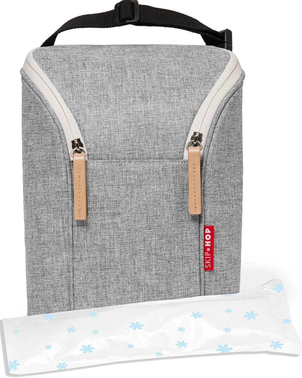 Skip Hop Grab & Go Double Bottle Bag - Grey Melange