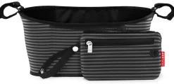 Skip Hop Grab & Go Stroller Organizer - Black/Grey Stripes