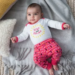 Skip Hop Long Sleeve Bodysuit & Pant Set, Rise & Shine - Confetti (9 Months)