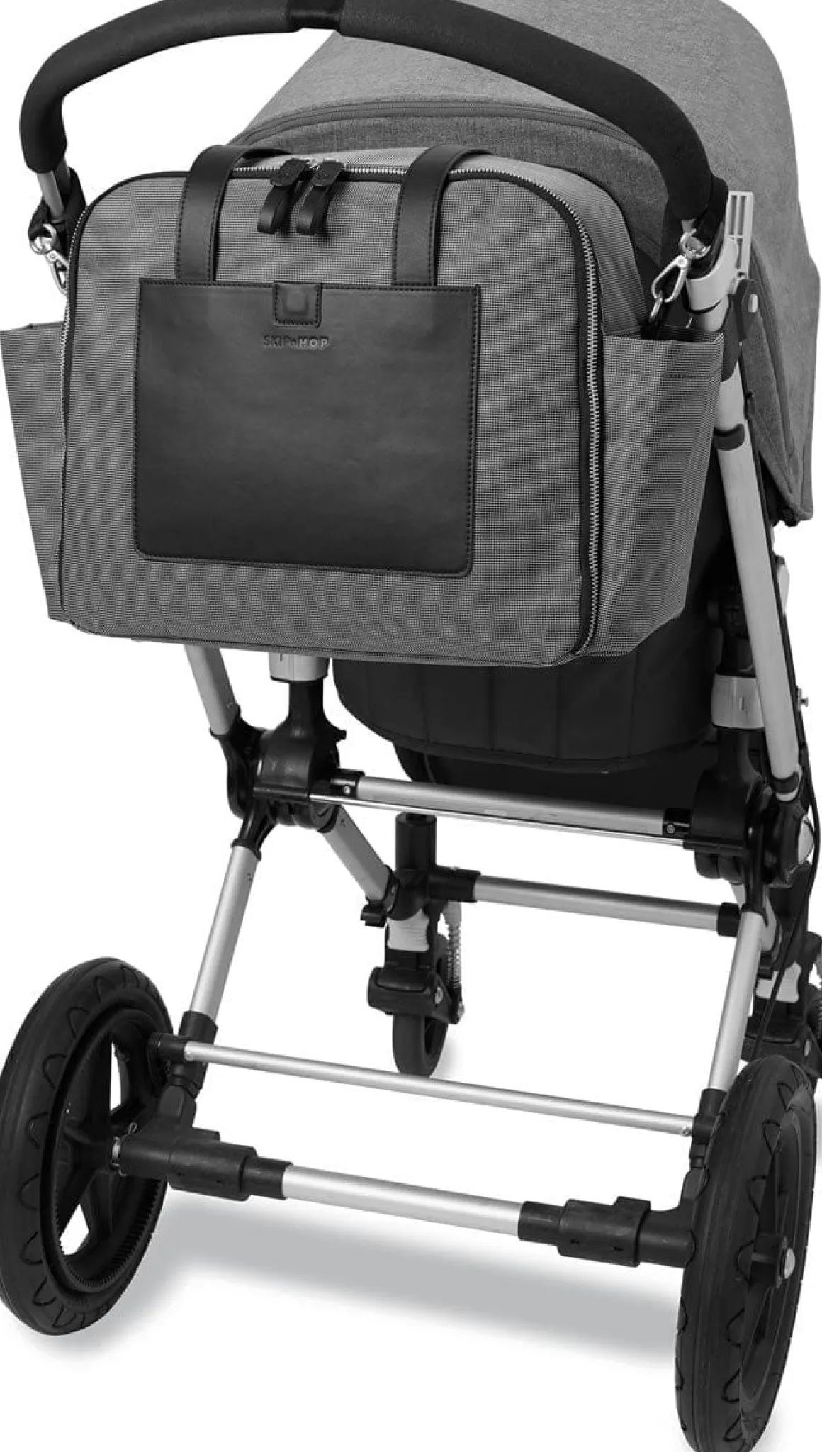 Skip Hop Madison Square Diaper Tote - Black/White Grid