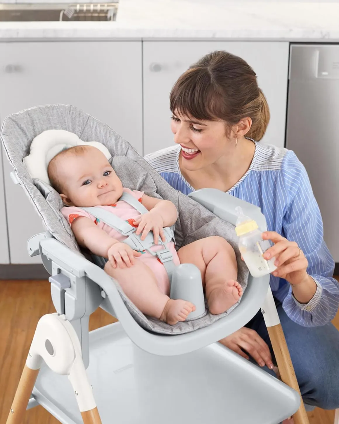 Skip Hop Sit-To-Step High Chair - Grey