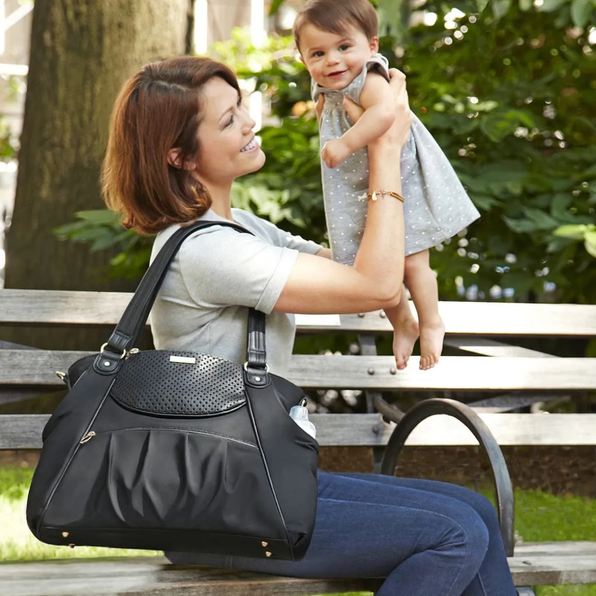 Skip Hop Studio Select Day-to-Night Diaper Satchel - Pewter