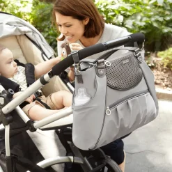 Skip Hop Studio Select Day-to-Night Diaper Satchel - Pewter