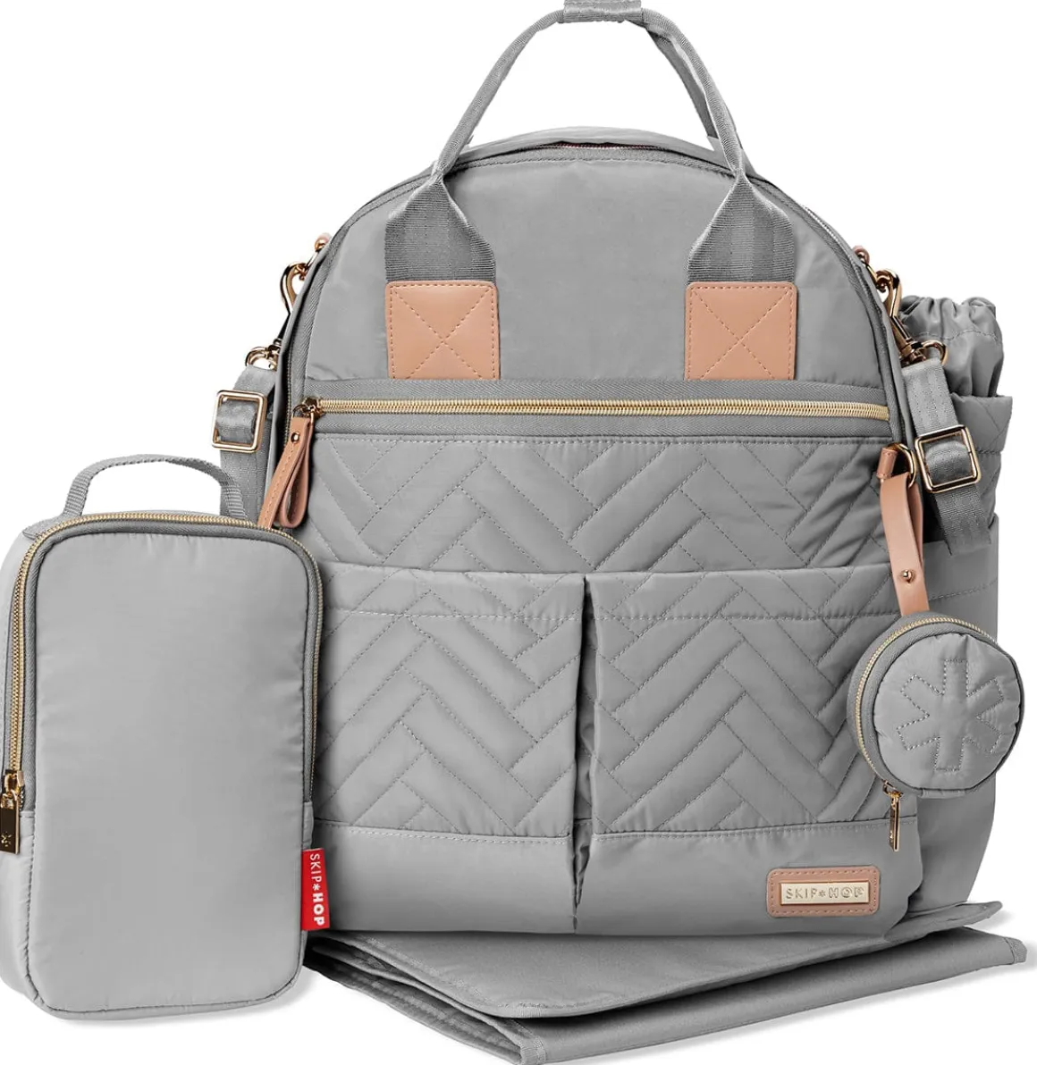 Skip Hop Suite 6-In-1 Diaper Backpack Set - Dove