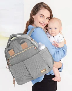 Skip Hop Suite 6-In-1 Diaper Backpack Set - Dove