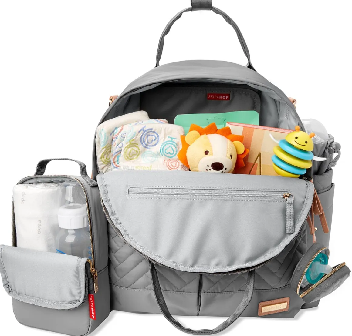 Skip Hop Suite 6-In-1 Diaper Backpack Set - Dove