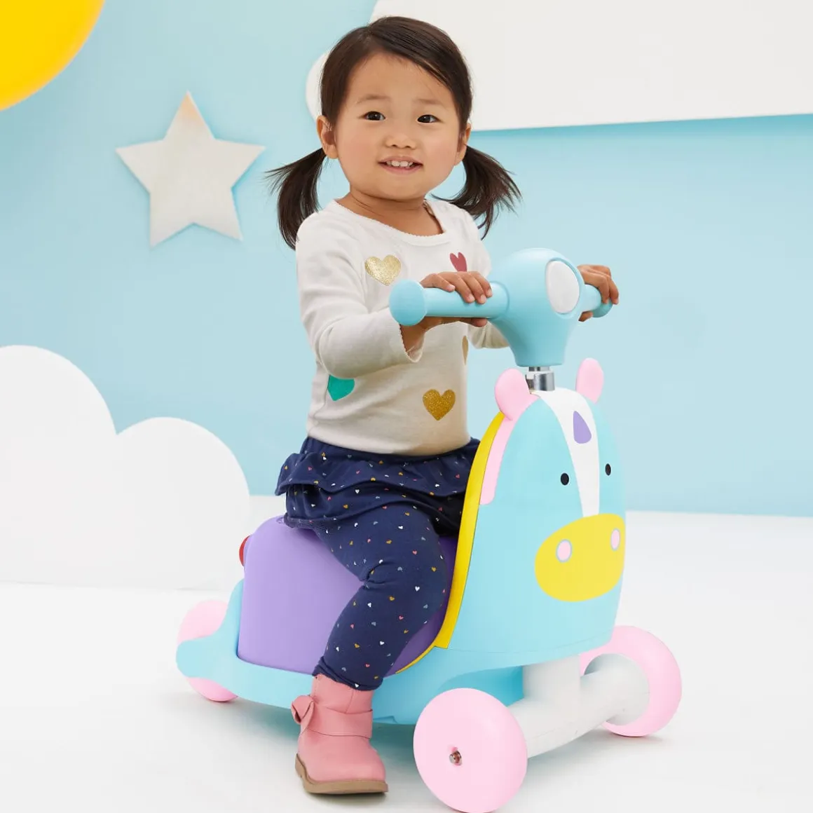 Skip Hop Zoo 3-in-1 Ride On Toy - Unicorn