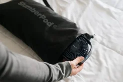 SlumberPod Privacy Canopy with Fan - Black / Gray