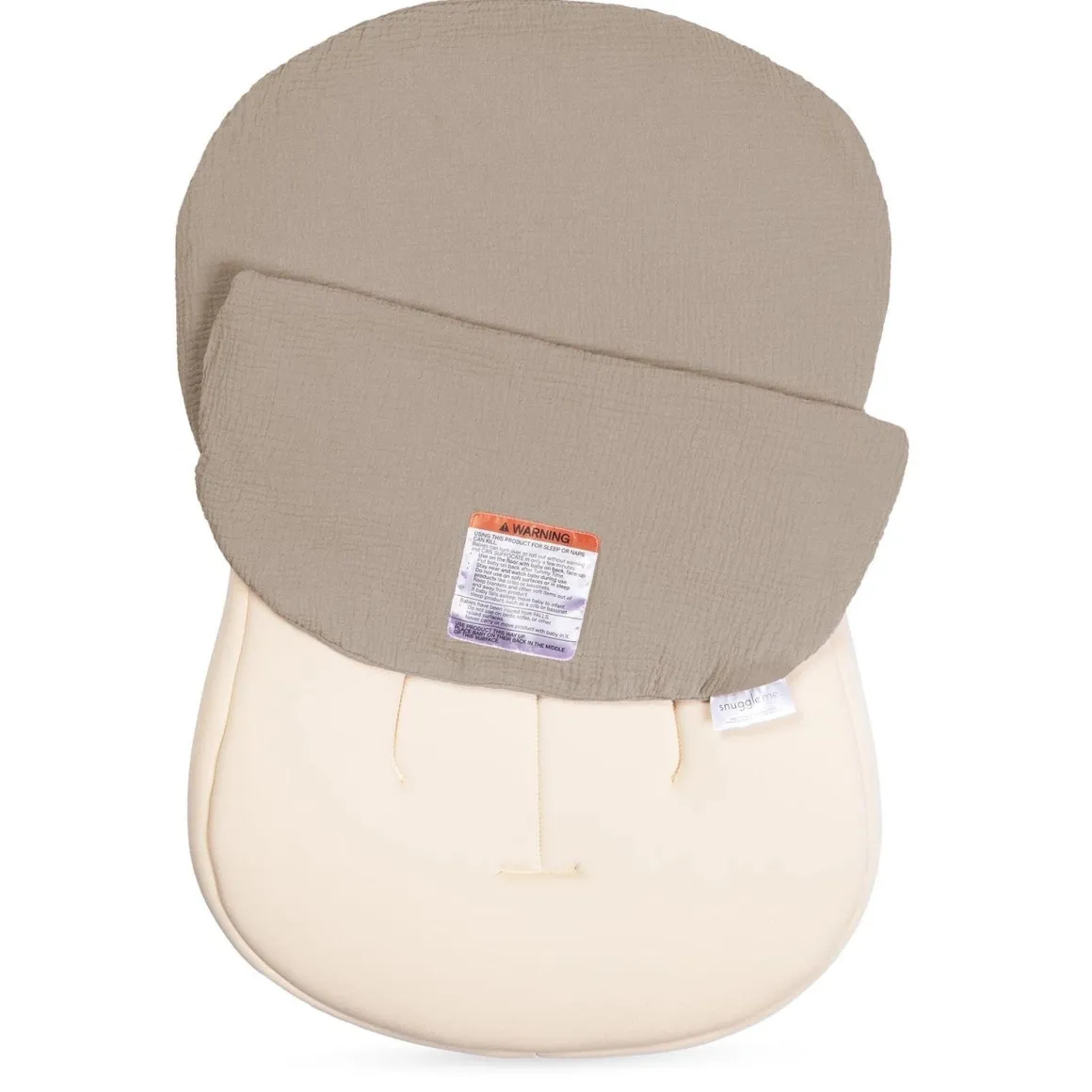 Snuggle Me Lounger Curve Muslin Cover - Birch
