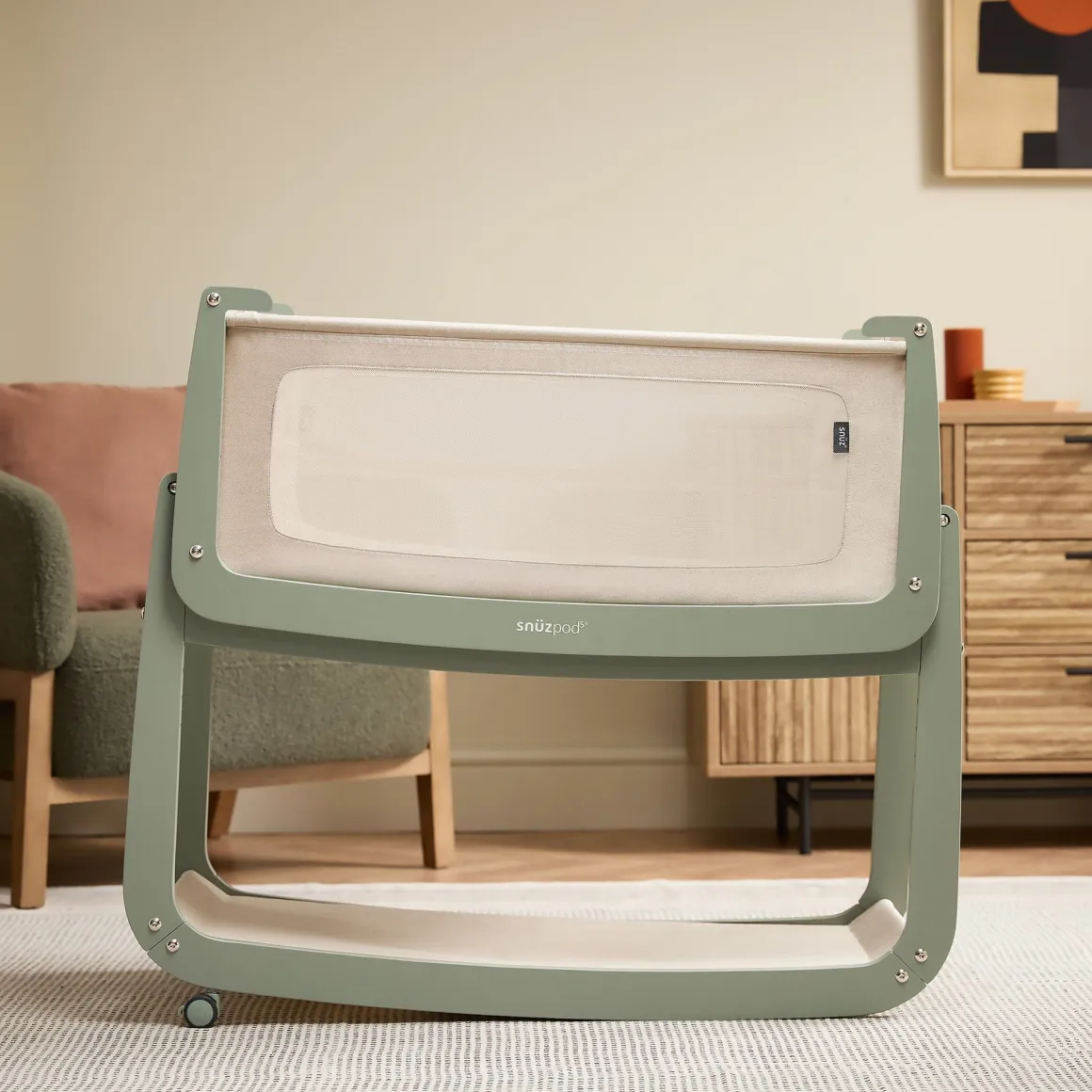 Snuz SnuzPod 5 Bedside Bassinet - Sage