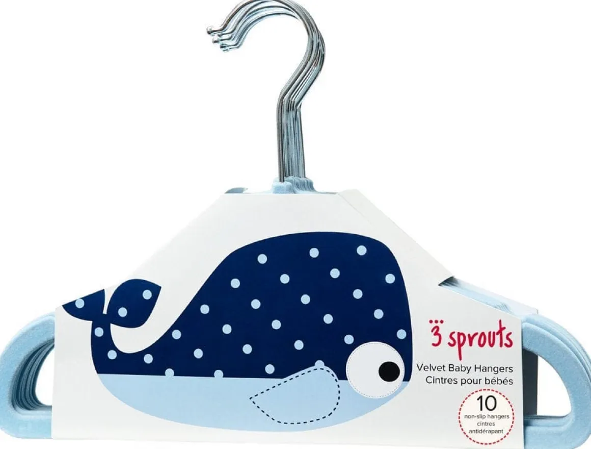 3 Sprouts Non-Slip Hangers - Blue