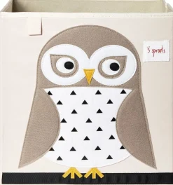 3 Sprouts Storage Box - Owl White