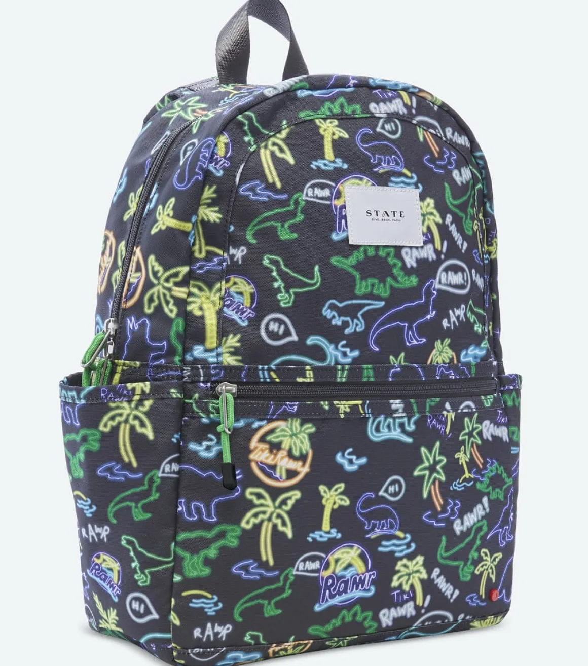 State Bags Kane Kids Backpack - Neon Dino