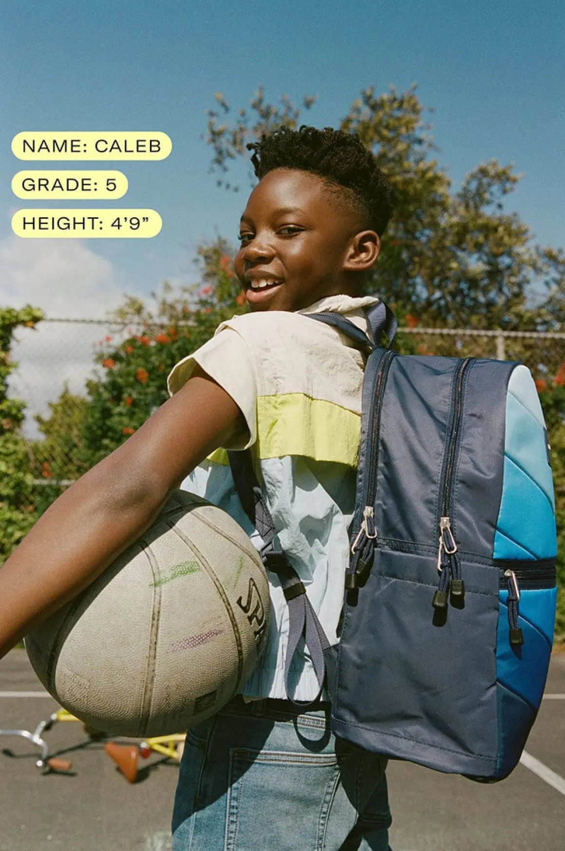 State Bags Kane Kids Large Backpack - Blue Chevron Puffer