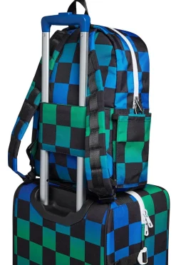 State Bags Kane Kids Travel Backpack - Blue Checkerboard