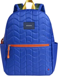 State Bags Kane Kids Travel Backpack - Blue Wiggly Puffer