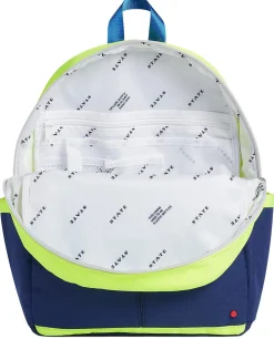 State Bags Kane Kids Travel Backpack - Navy/Neon