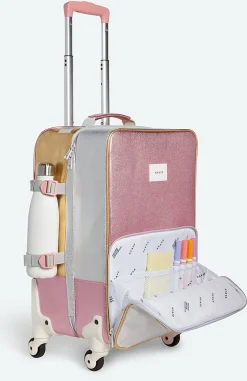 State Bags Logan Suitcase Carry-On - Pink/Silver