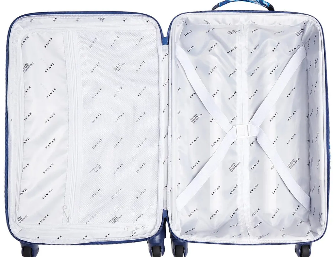 State Bags Logan Suitcase - Indigo Patchwork