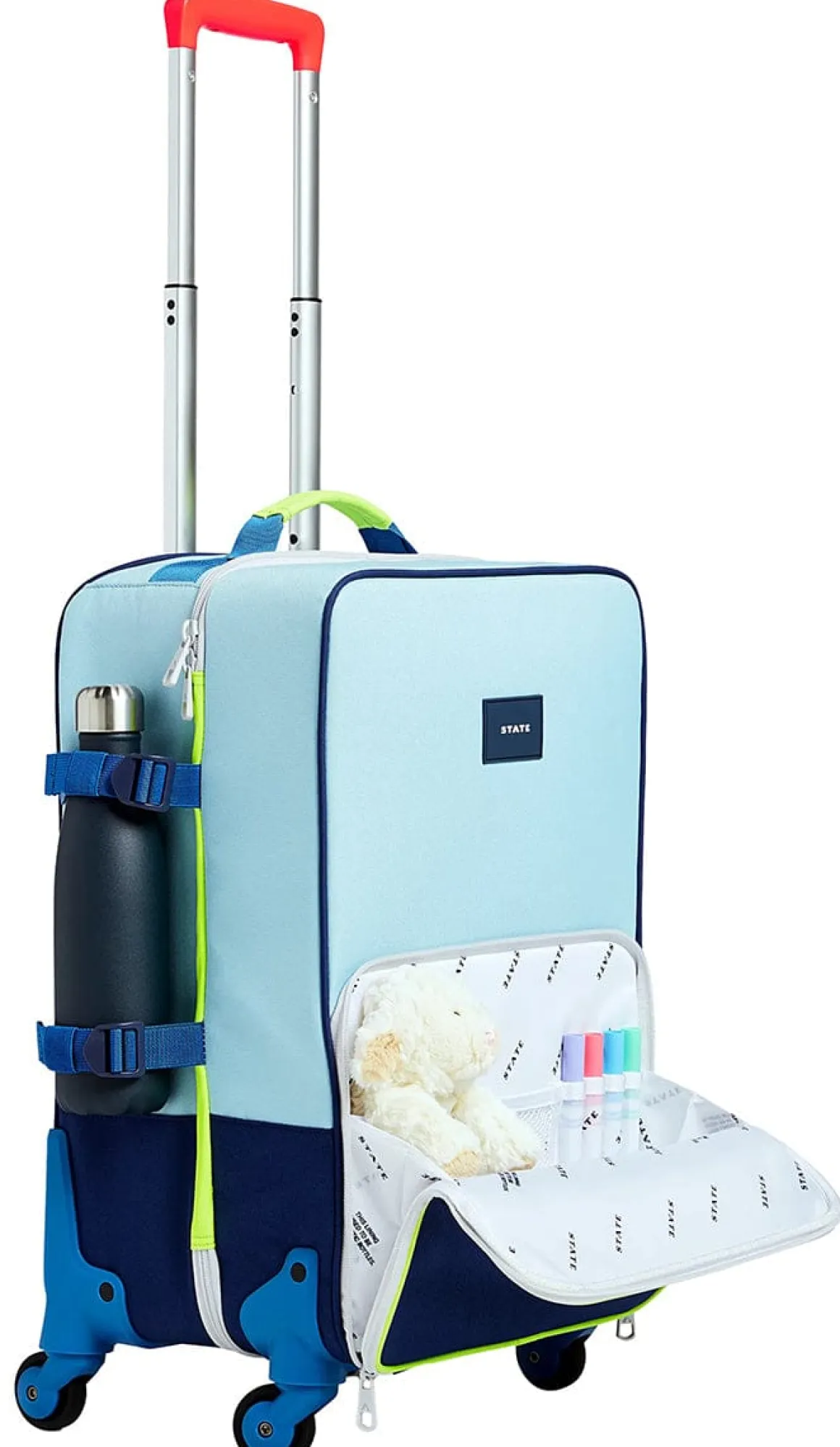 State Bags Logan Suitcase - Navy / Neon