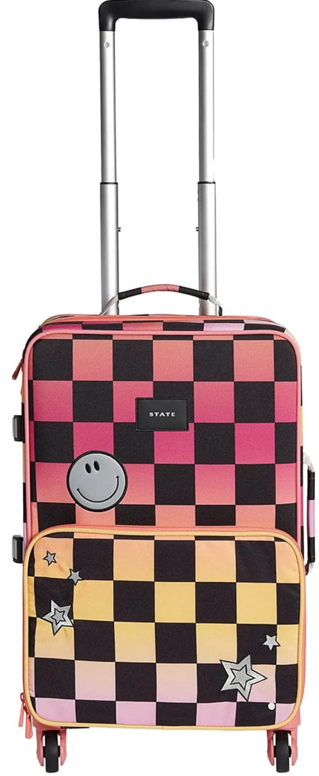 State Bags Logan Suitcase - Pink Checkerboard