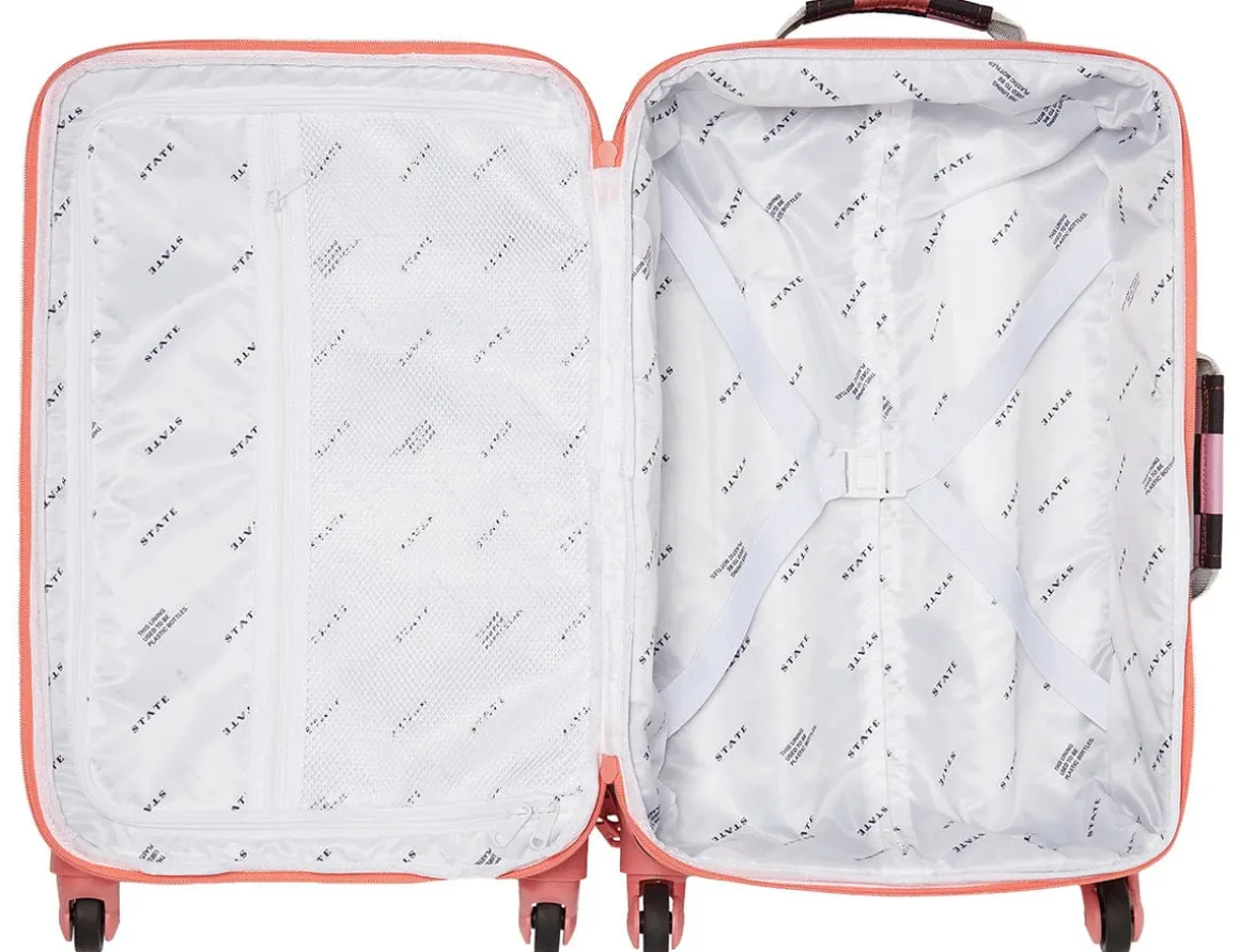 State Bags Logan Suitcase - Pink Checkerboard