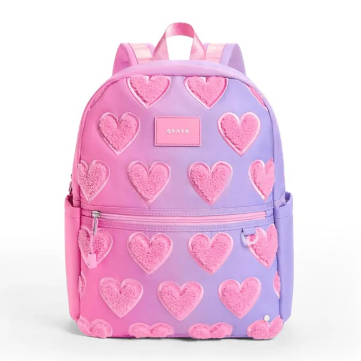 State Bags Mini Kane Kids Backpack - Ombre Fuzzy Hearts