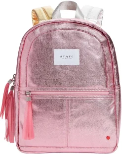 State Bags Mini Kane Kids Travel Backpack - Pink / Silver
