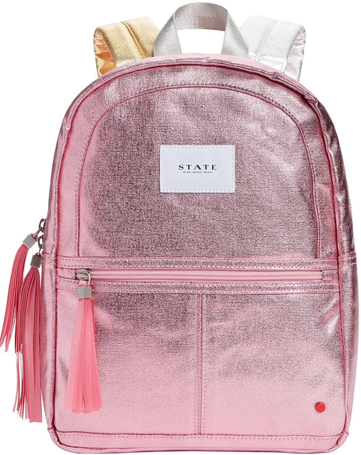State Bags Mini Kane Kids Travel Backpack - Pink / Silver