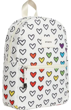 State Bags Mini Kane Kids Travel Backpack - Rainbow Hearts