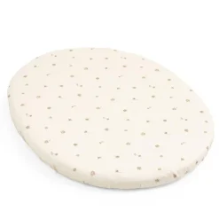 Stokke Sleepi Mini Fitted Sheet - Flower Ecru