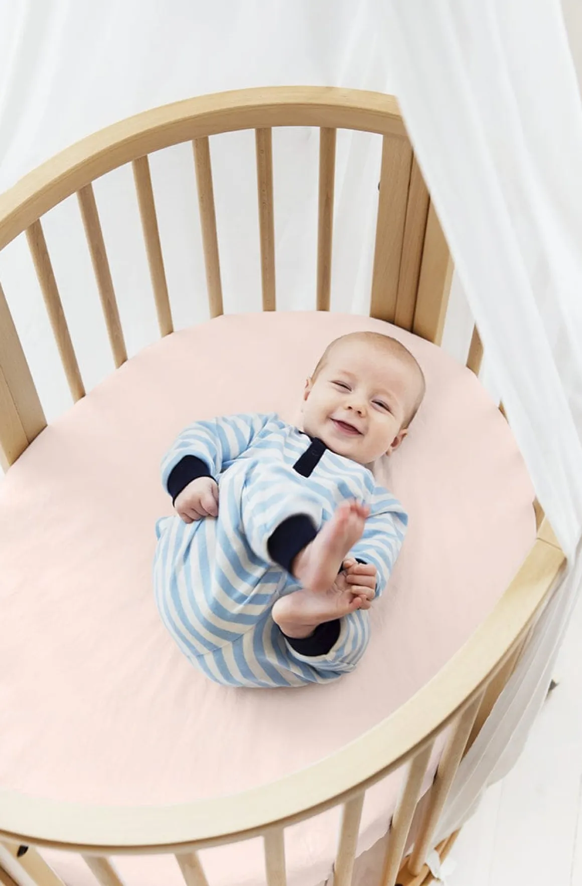 Stokke Sleepi Mini Fitted Sheet - Peachy Pink