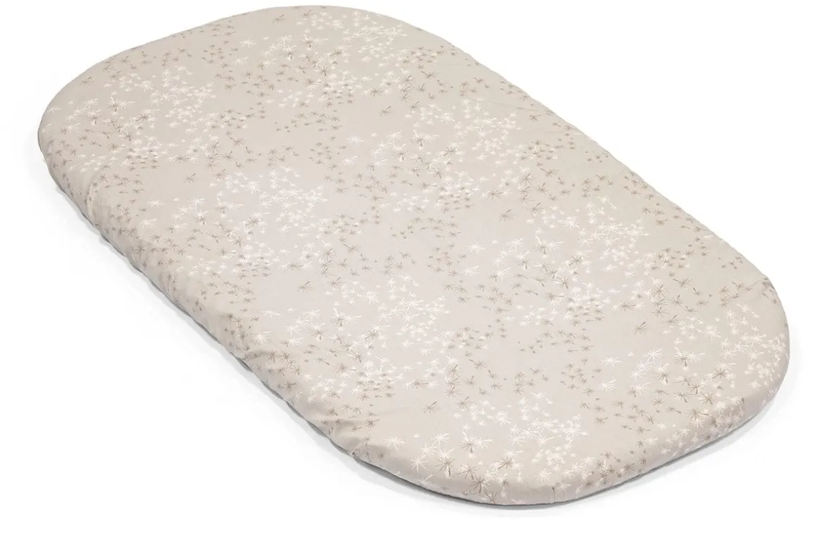 Stokke Snoozi Fitted Sheet, 2-Pack - Dandelion Beige / Vanilla Cream