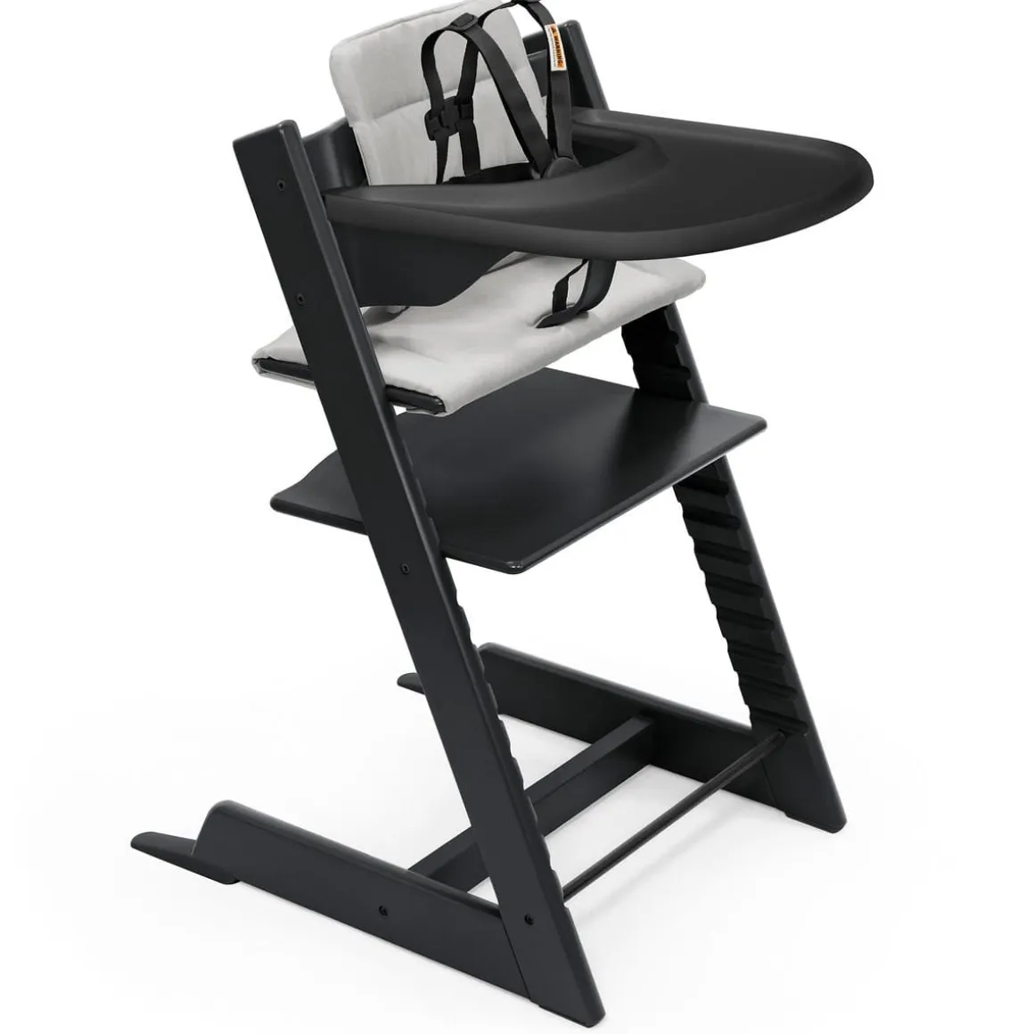 Stokke Tripp Trapp High Chair2 and Cushion with Stokke Tray - Black / Anthracite / Black