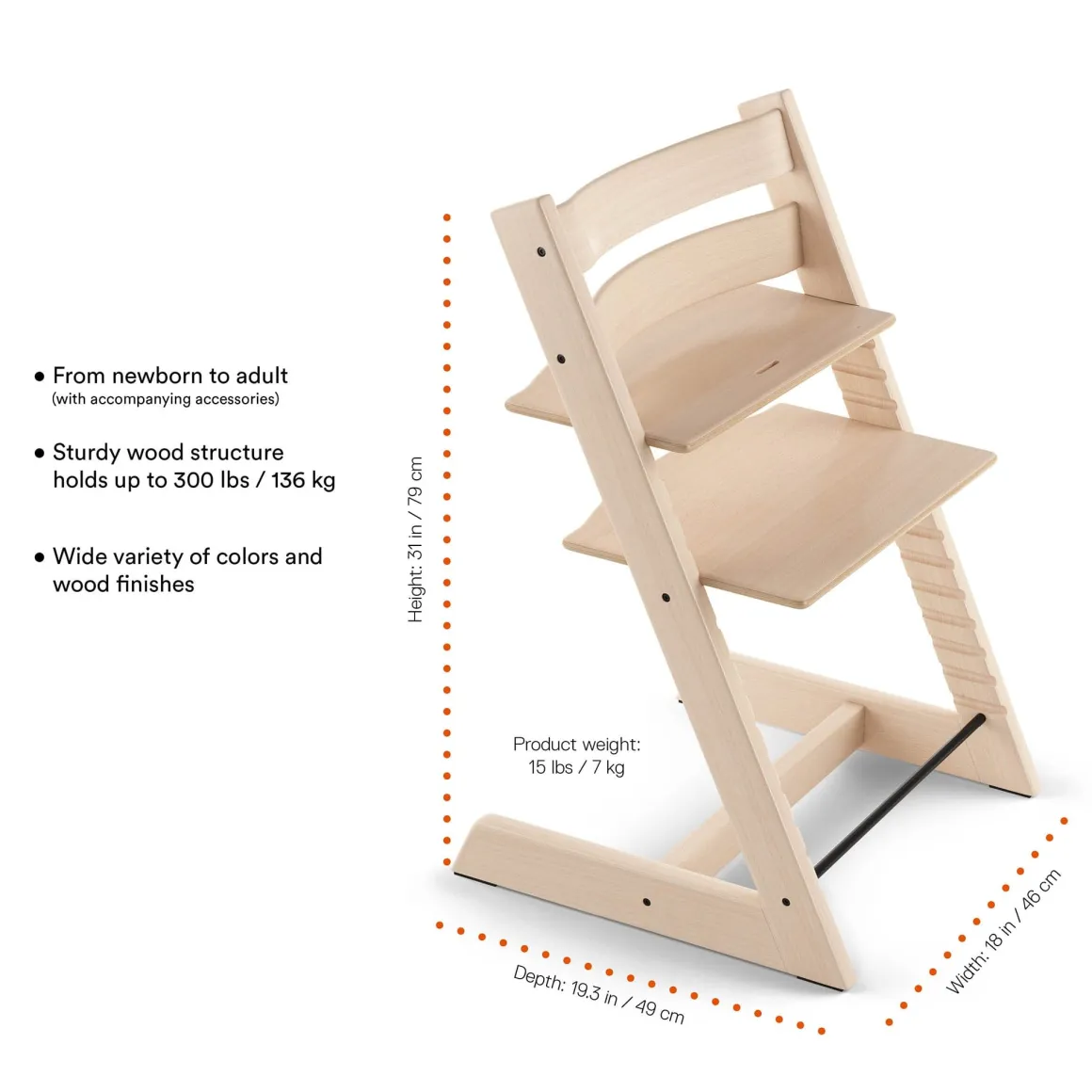 Stokke Tripp Trapp High Chair2 and Cushion with Stokke Tray - Black / Anthracite / Black